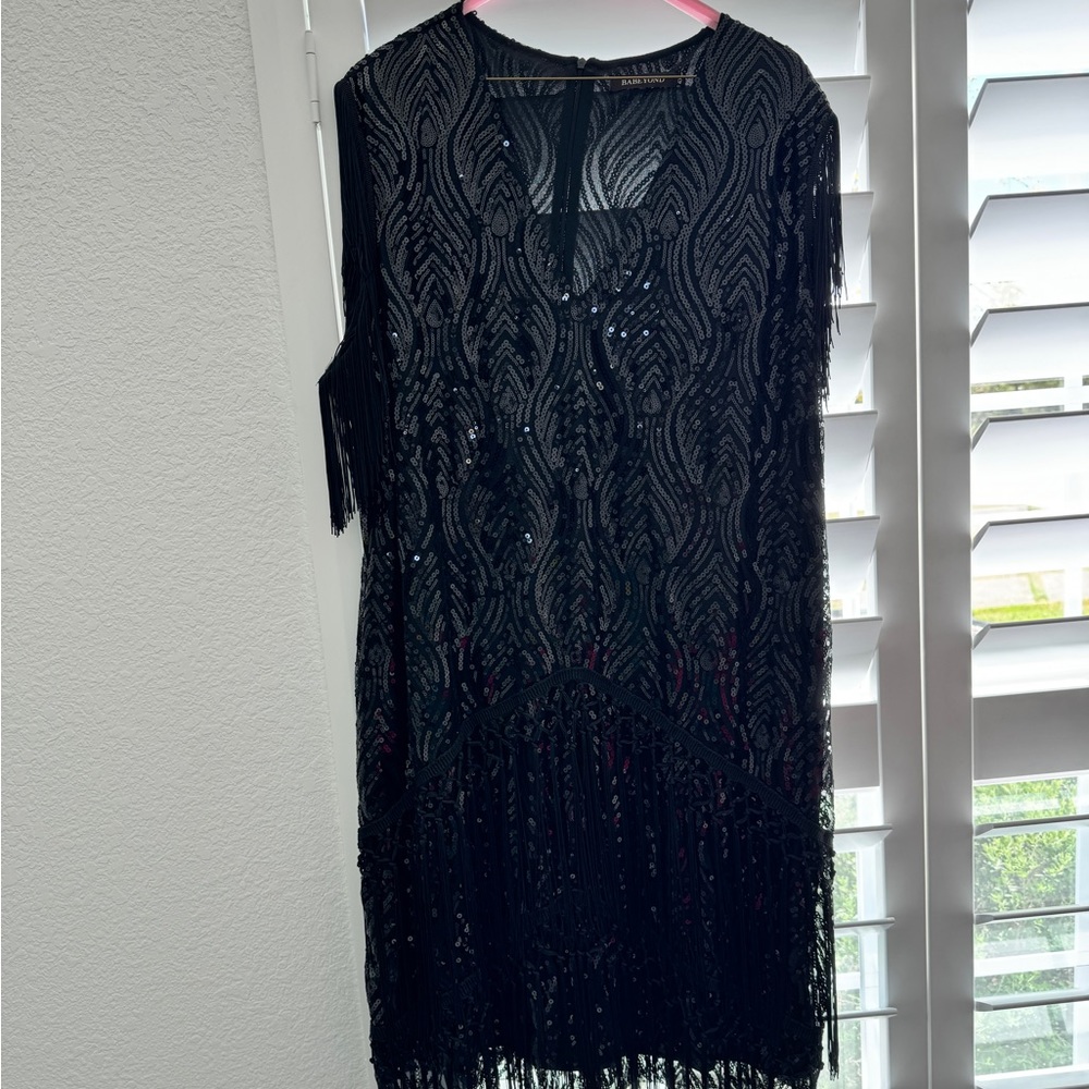 Plus size flapper fringe dress NEW 4XL
